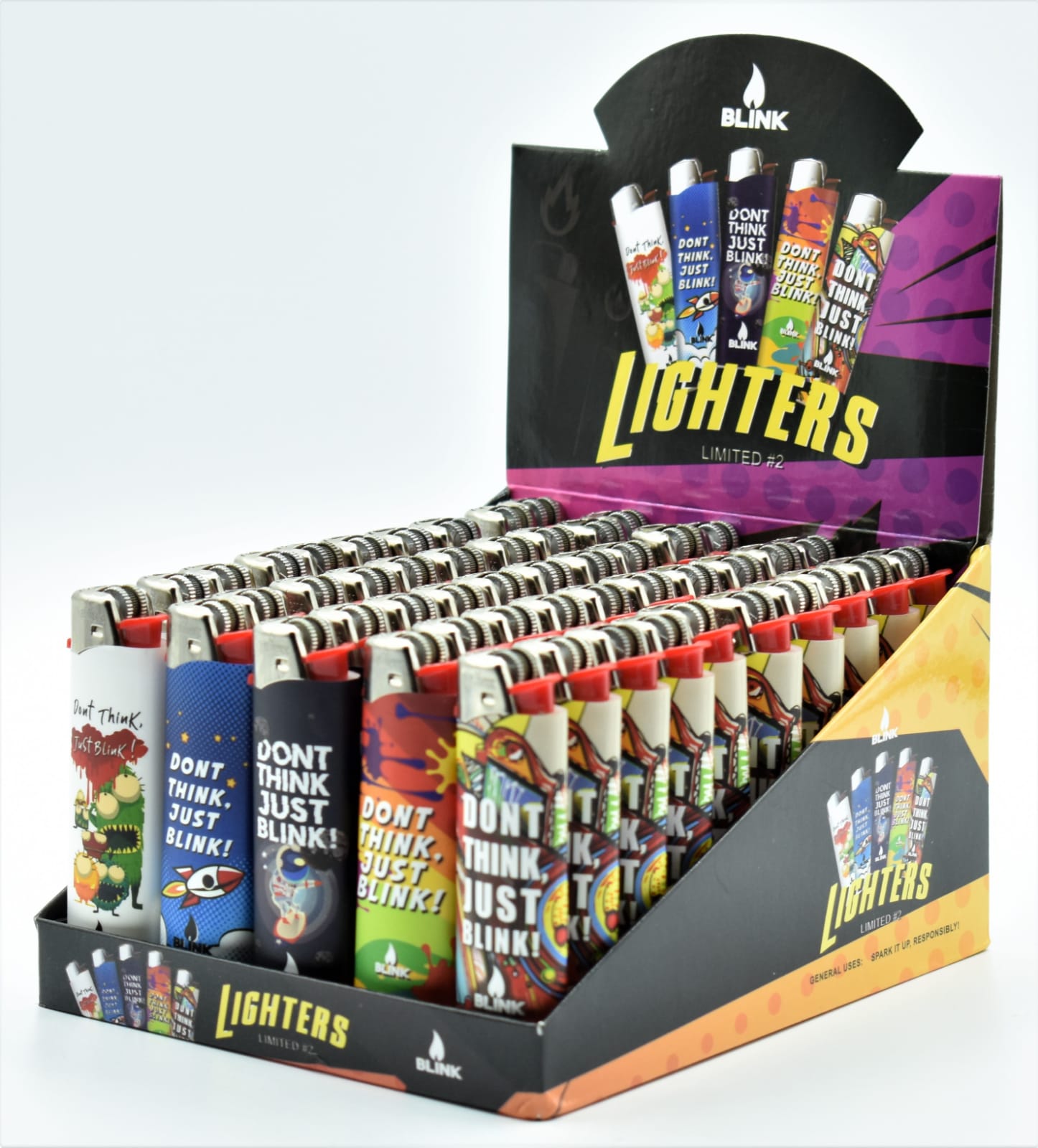 BLINK GAS LIGHTERS PRINTRD 1 LARGE 50 COUNT  
