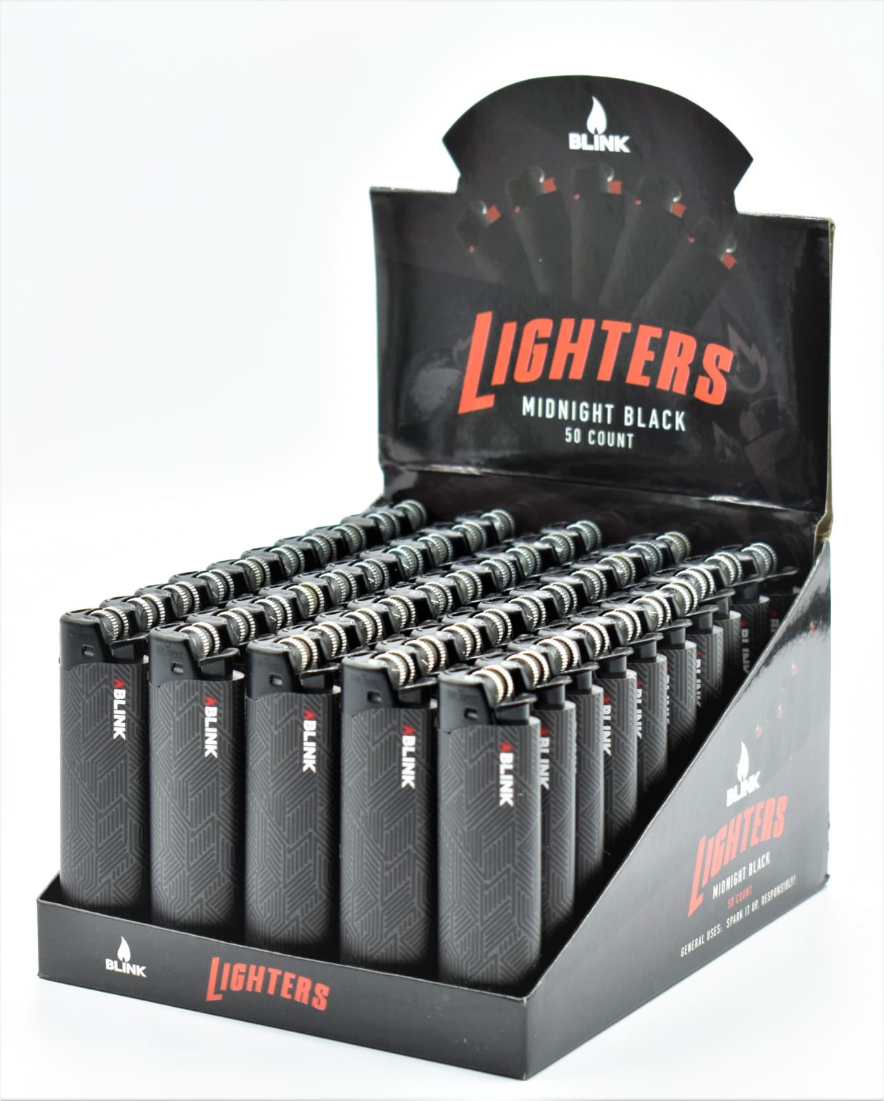 BLINK BLACK  GAS LIGHTERS LARGE 50 COUNT  
