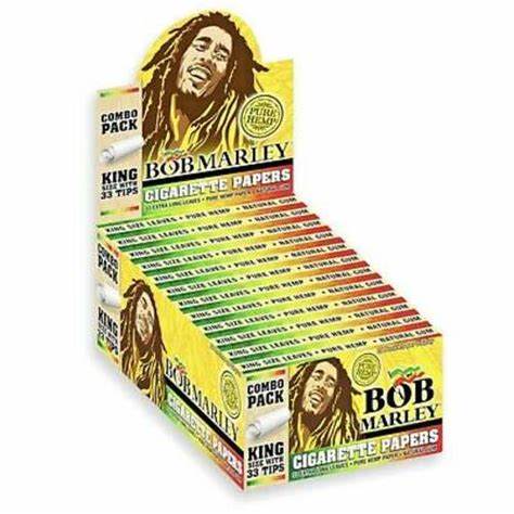 BOB MARLEY ROLLING PAPERS KING SIZE WITH TIPS 