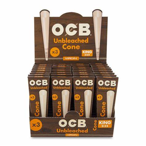 OCB UNBLEACHED KING SIZE CONE 3S 